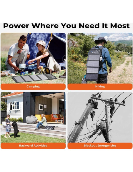 Cargador Solar BigBlue 28W 3 Puertos USB Plegable Camping