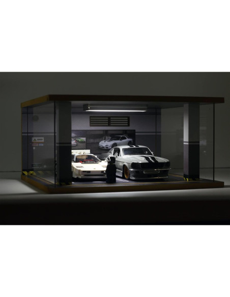 Estuche Exhibición Bivitre para Coches 1:24 con LED