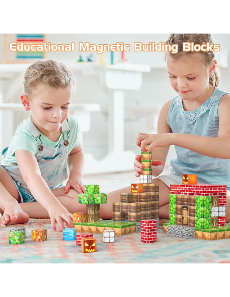 Bloques Magnéticos AESGOGO 72PCS Juguete STEM 3-8 Años Bloques Magnéticos AESGOGO 72PCS Juguete STEM 3-8 Años