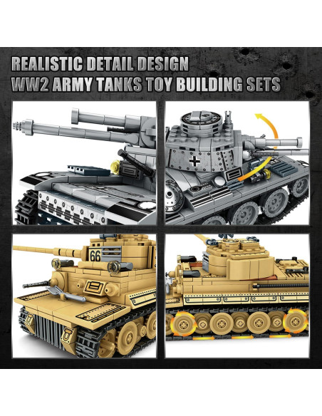 Juguete de Construcción Tanques WWII Shuangyi 1030 Piezas