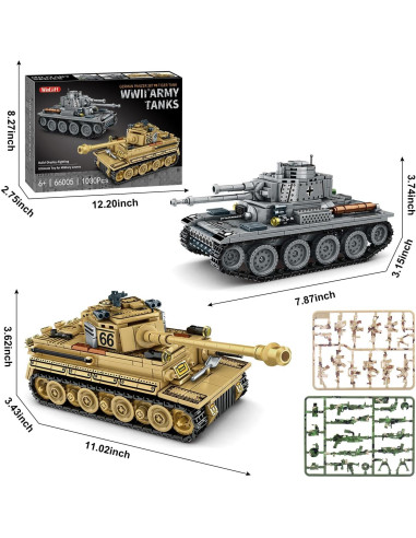 Juguete de Construcción Tanques WWII Shuangyi 1030 Piezas