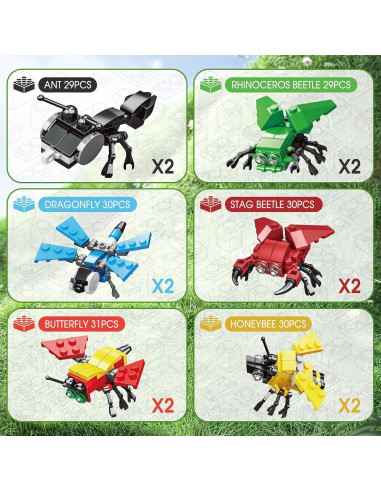 Juego de Bloques de Construcción Insectos 6 en 1 LEBOCADO