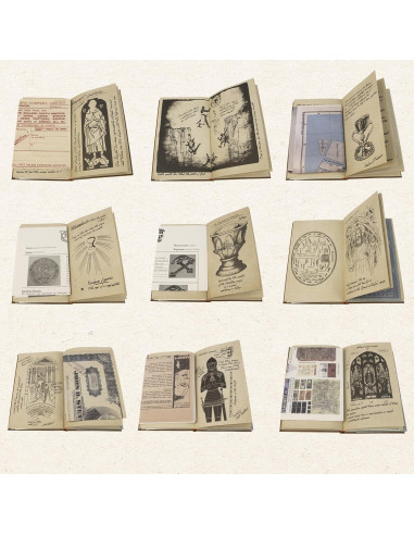 Diario del Santo Grial Bzuiawi 18x12 cm de Cuero Vintage