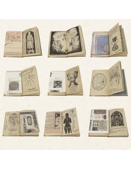 Diario del Santo Grial Bzuiawi 18x12 cm de Cuero Vintage