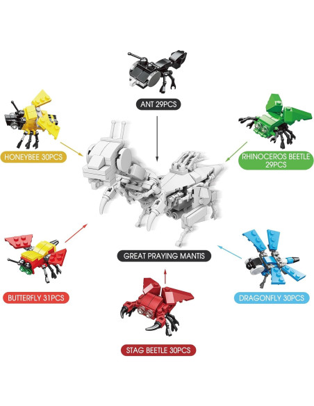 Juego de Bloques de Construcción Insectos 6 en 1 LEBOCADO