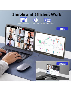 Extensor de Pantalla Maxfree S1 14" FHD 1080P Portátil 2
