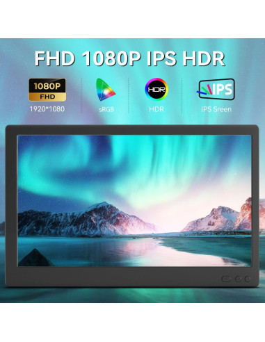 Extensor de Monitor Doble 14'' FHD 1080P APILDELLA USB-C HDMI