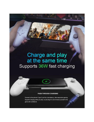 Controlador de Juegos ATUTEN para iPhone 15/16 y Android USB-C