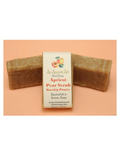 Jabón Artesanal de Aceite de Oliva 92g Exfoliante Albaricoque y Pera