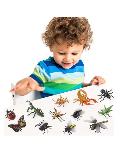 Figuras de Insectos Realistas SIENON - 12 Piezas 5-10 cm