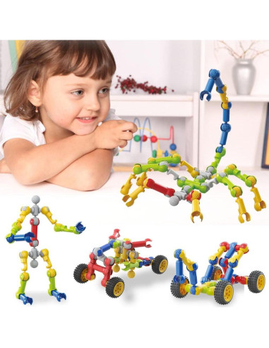 Juguete de Construcción STEM Afomida 125 Piezas para Niños