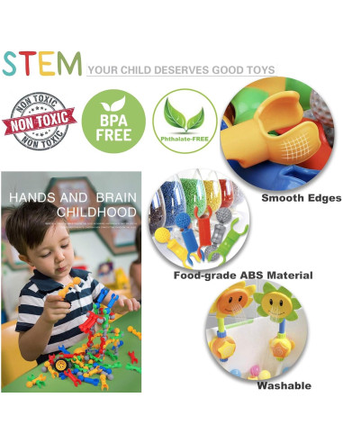 Juguete de Construcción STEM Afomida 125 Piezas para Niños