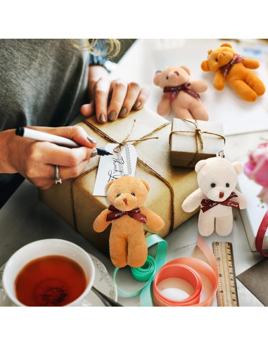 Skylety 24 Ositos de Peluche Mini 12 cm para Decoración y Regalos