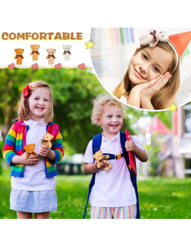 Skylety 24 Ositos de Peluche Mini 12 cm para Decoración y Regalos