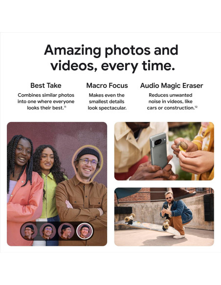 Google Pixel 8 - Teléfono Android 5G 128 GB Rosa