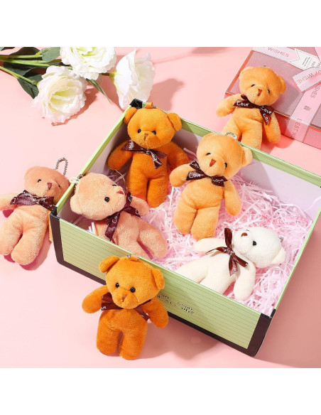 Skylety 24 Ositos de Peluche Mini 12 cm para Decoración y Regalos
