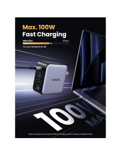 Cargador USB C UGREEN 100W 4 Puertos GaN Compacto 2