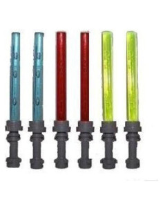 LEGO Lote 6 Sables de Luz para Minifiguras 5,08 cm
