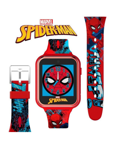 Reloj inteligente Accutime Spider-Man rojo para niños - Cámara, juegos