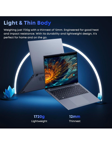 Laptop CHUWI GemiBook Plus 15.6" 16GB 512GB SSD Windows 11