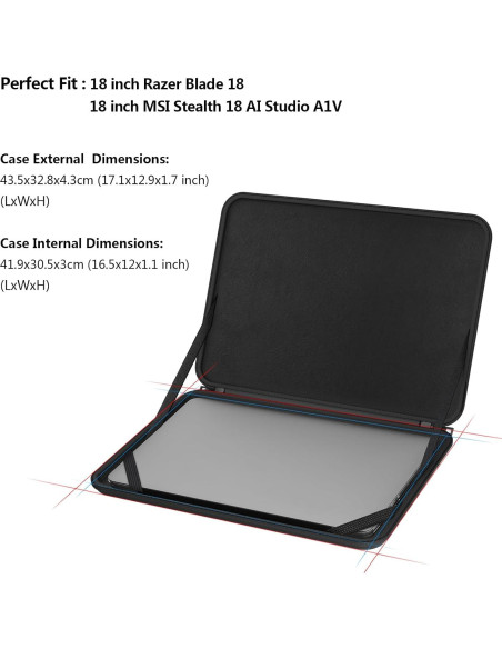 Funda Protectora Smatree para Laptop 18" Impermeable C1701