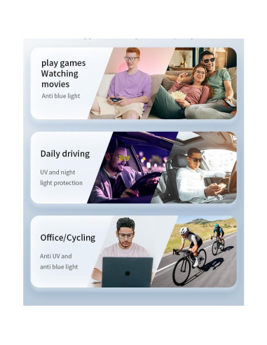 Gafas de Audio Bluetooth HUOSUC G05-T3 Anti Luz Azul