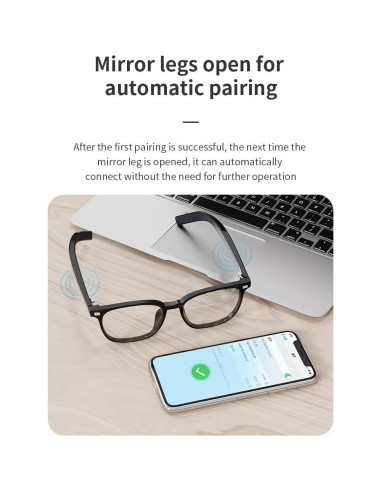 Gafas de Audio Bluetooth HUOSUC G05-T3 Anti Luz Azul