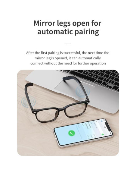 Gafas de Audio Bluetooth HUOSUC G05-T3 Anti Luz Azul