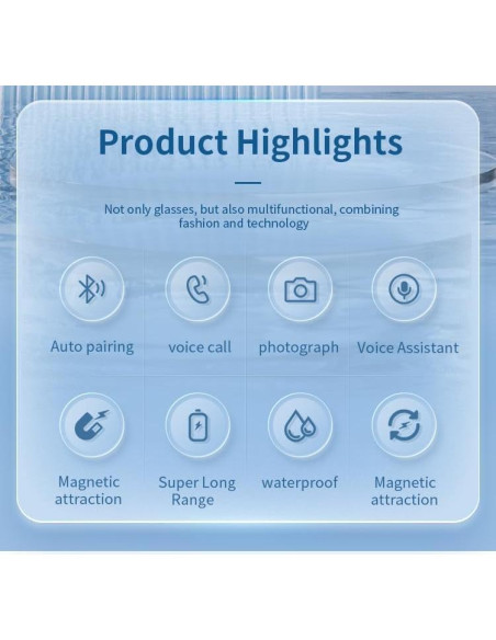 Gafas de Audio Bluetooth HUOSUC G05-T3 Anti Luz Azul