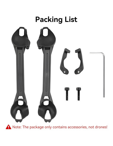 Soportes de brazo FPV Craznick para dron DJI FPV 2 piezas