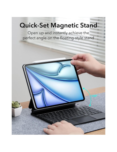 Funda Teclado ESR iPad Air 13 y Pro 12.9, Negro
