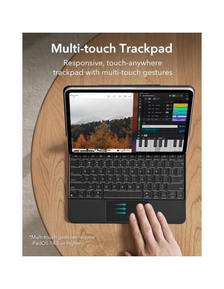 Funda Teclado ESR iPad Air 13 y Pro 12.9, Negro