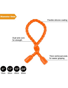 Correas de Silicona Reutilizables Genérico 12 Piezas 4-24" 2