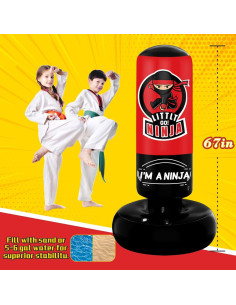 Saco de Boxeo Inflable VCOLAN para Niños 170 cm Estable 2