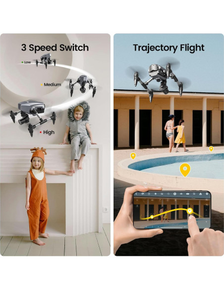 Drone WeFone WF10 Mini FPV 1080P con 3 baterías