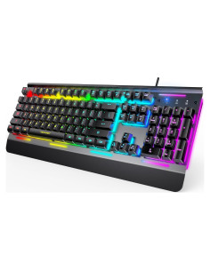 TECKNET Teclado Gaming USB RGB Resistente al Agua 1,11kg