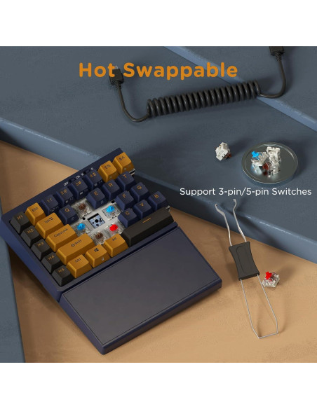 Teclado Gaming RK Royal Kludge RKS70 Inalámbrico Ergonómico Teclado Gaming RK Royal Kludge RKS70 Inalámbrico Ergonómico