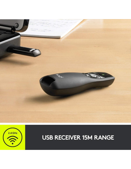 Presentador Inalámbrico Logitech R400 con Puntero Láser