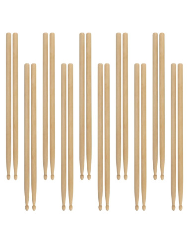 48 Palillos de Batería 5A MUKLEI de Madera de Arce