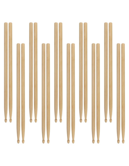 48 Palillos de Batería 5A MUKLEI de Madera de Arce