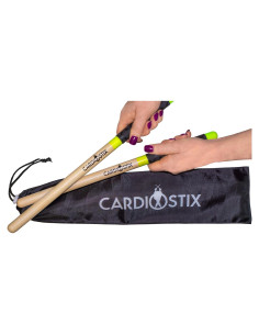 Palos de Tambor CardioStix 8oz Verde con Bolsa de Viaje