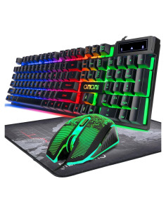 Combo Teclado y Ratón Gaming CHONCHOW LED RGB 4800DPI