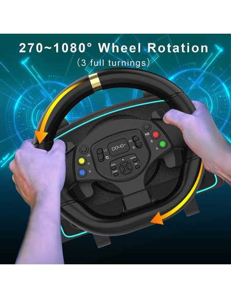 Volante de Carreras NBCP 1080 con Pedales y Embrague