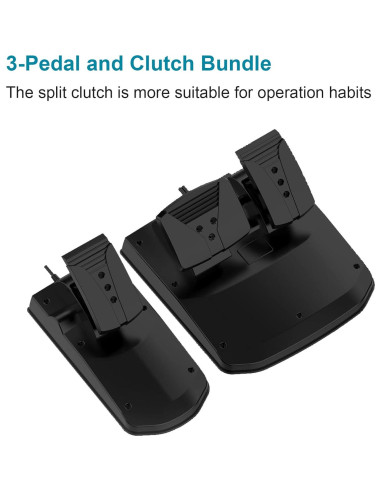 Volante de Carreras NBCP 1080 con Pedales y Embrague