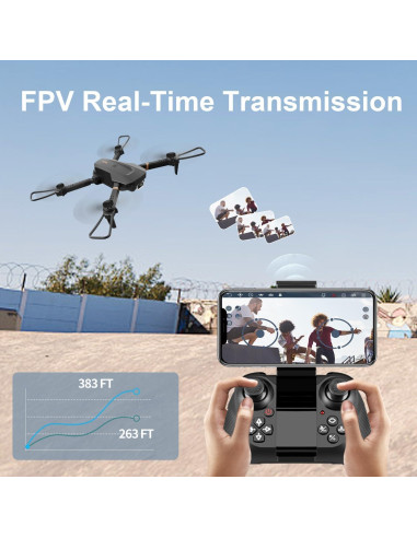 Drone DRONEEYE 4DV4 con cámara 1080P y 2 baterías