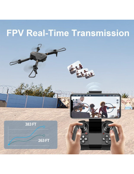 Drone DRONEEYE 4DV4 con cámara 1080P y 2 baterías