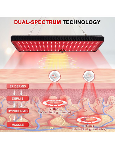 Lámpara de Terapia de Luz Roja SAVILER SVL-13 660nm 850nm