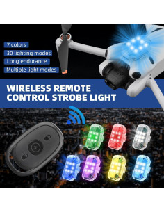 Luz estroboscópica LED HeiyRC para drones y bicicletas 2