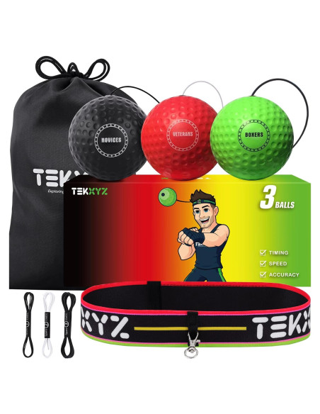 Bola de Reflexión TEKXYZ para Boxeo con 3 Niveles