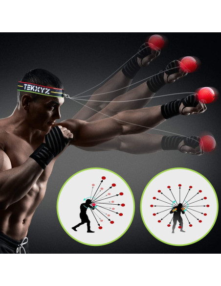 Bola de Reflexión TEKXYZ para Boxeo con 3 Niveles